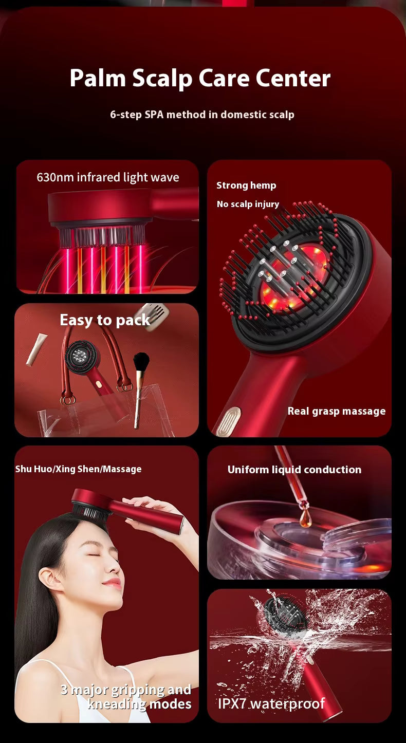 Red Light Therapy Scalp Massager Hair Comb